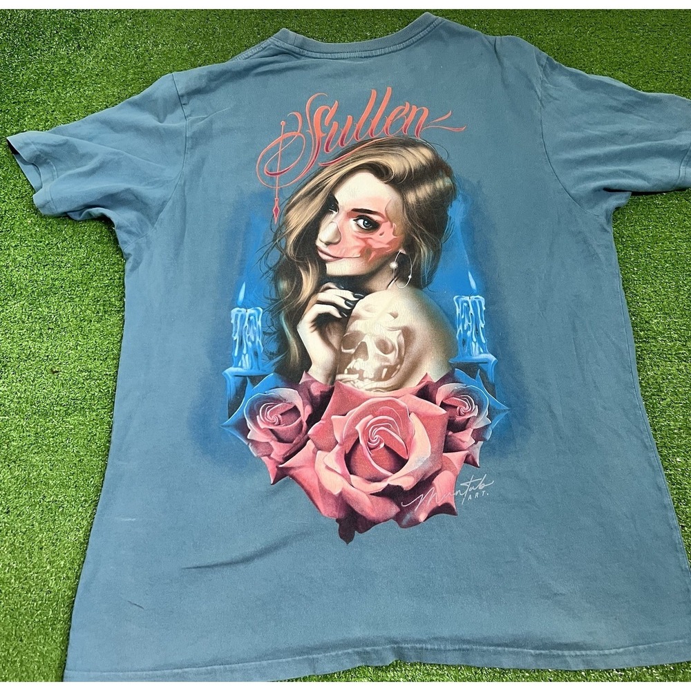 Sullen Art Collective Shirt Mens XL Rose‎ Skull Tattoo Steve Soto Graphic Tee